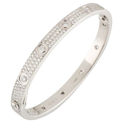 cartier bracelet love diamond|cartier bracelet full diamond price.